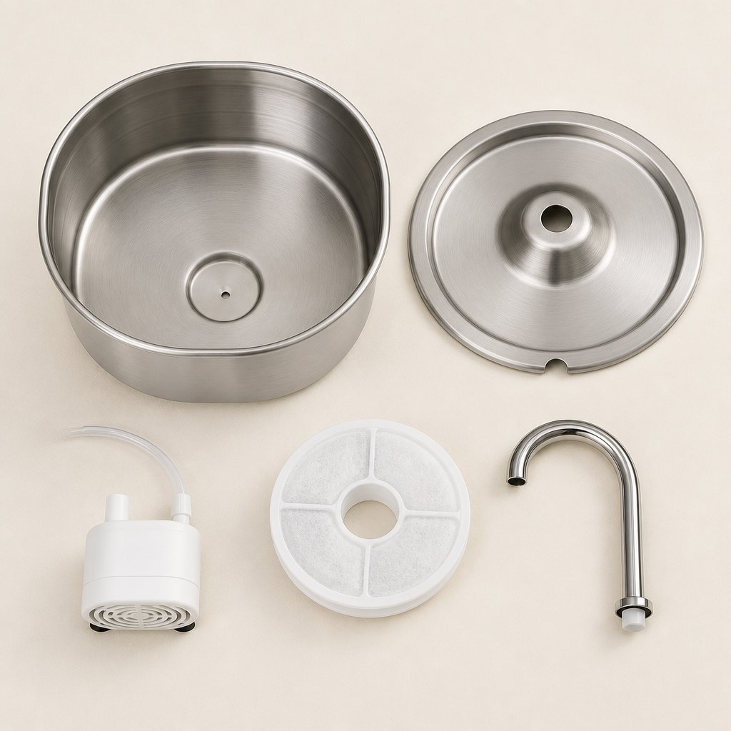 3.2L Pet Water Fountain — Parts and reverse