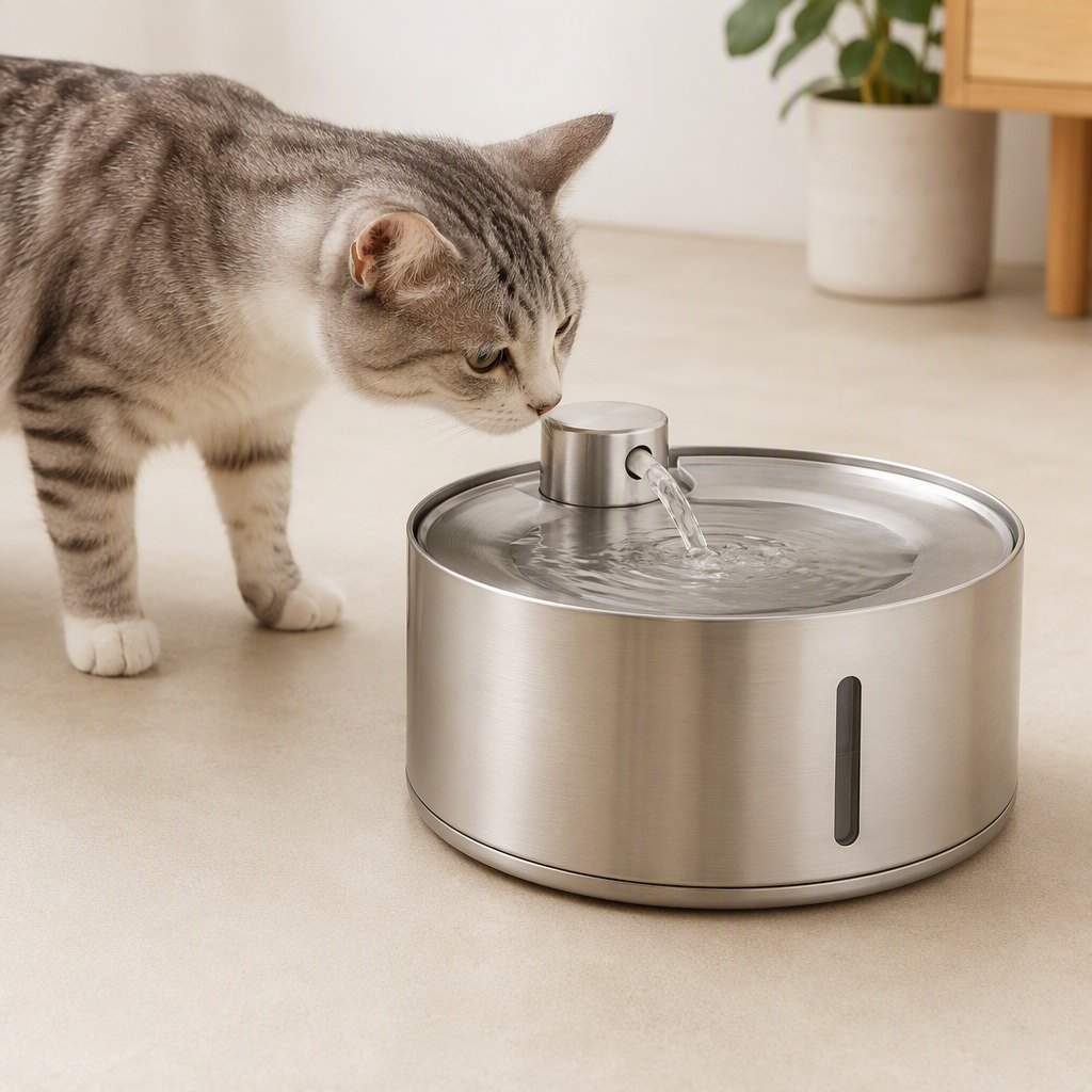 Cordless Sensor Fountain Series — Shown in the hand