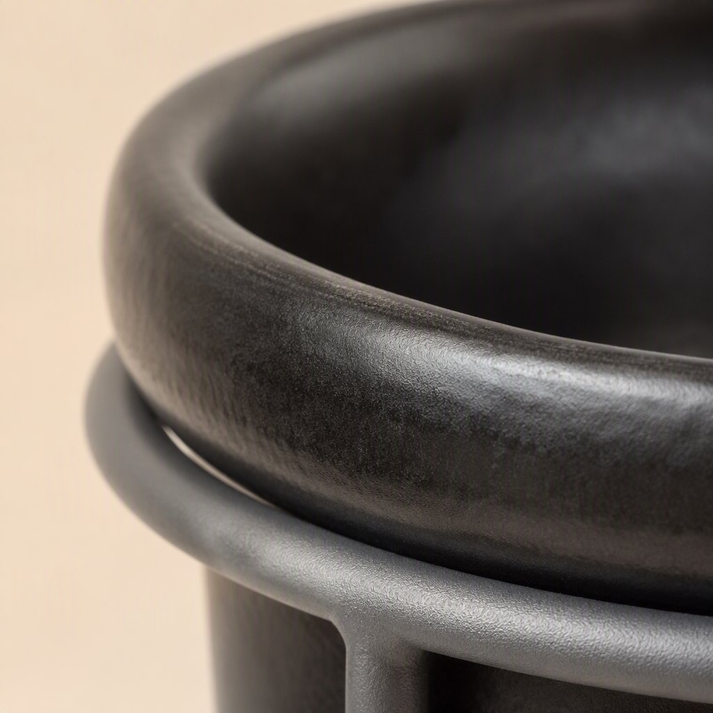 Ceramic Bowl & Bracket Sets — Material and finish