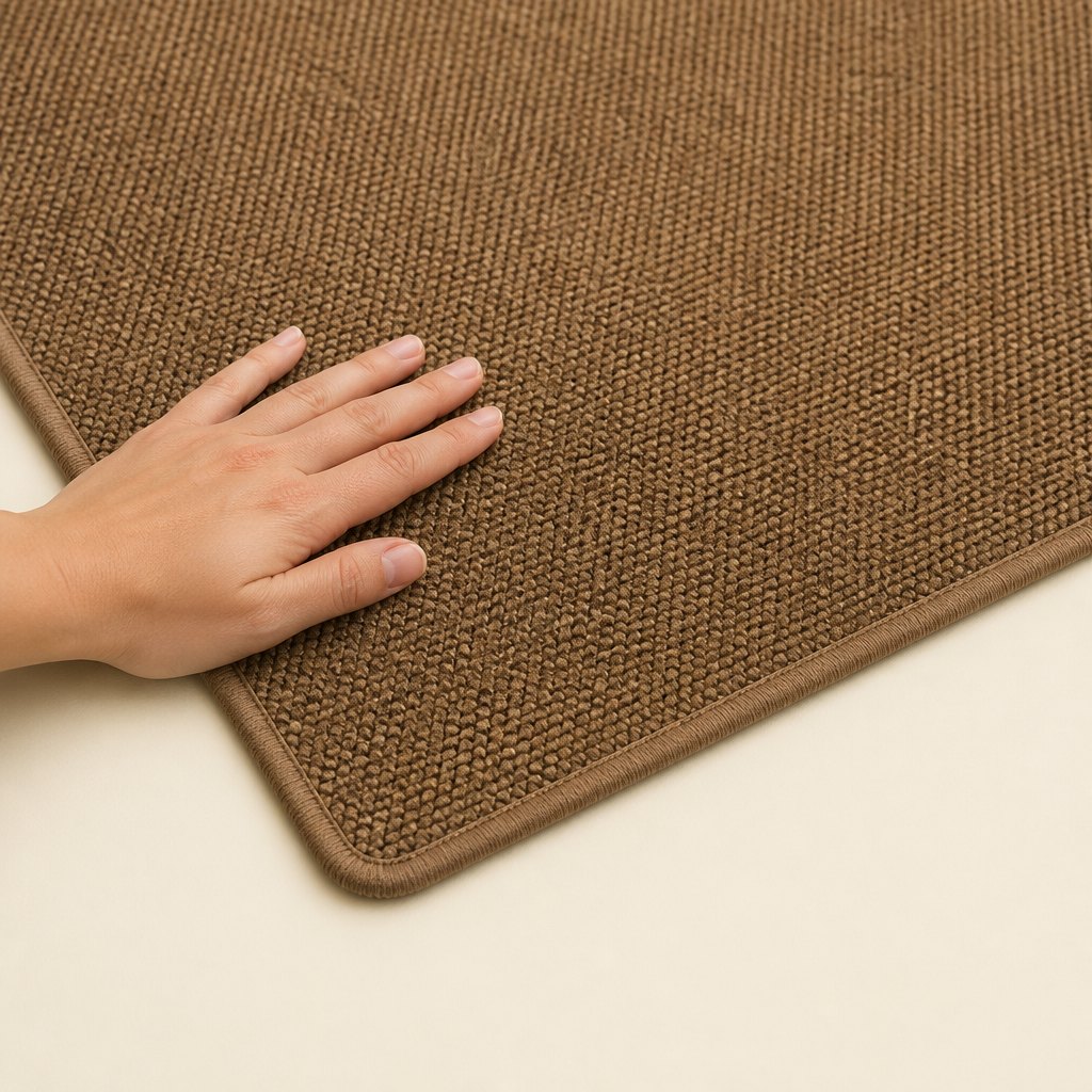 Oversized Sisal Scratch Mat — Shown in the hand
