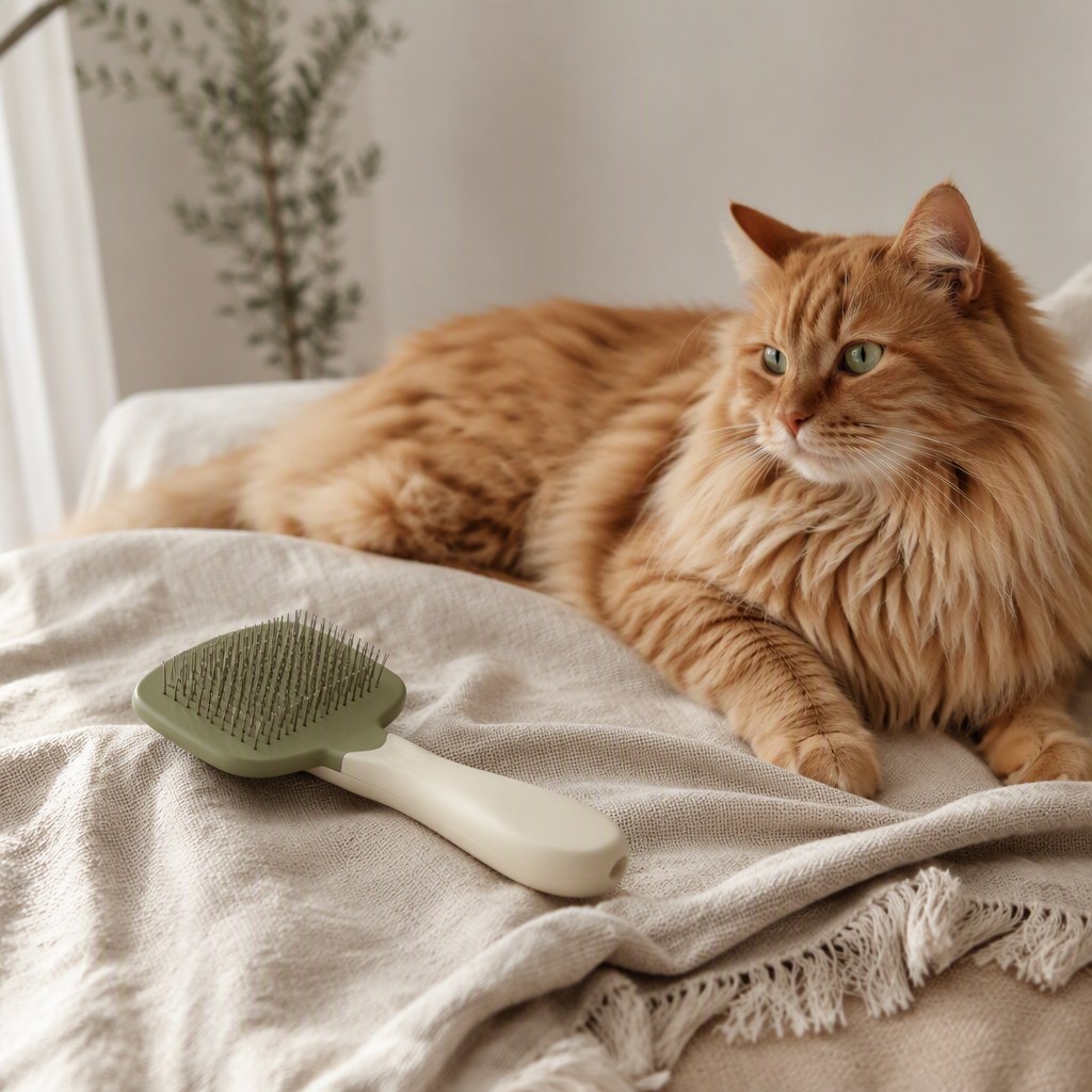 Self-Cleaning Slicker Brush — In context