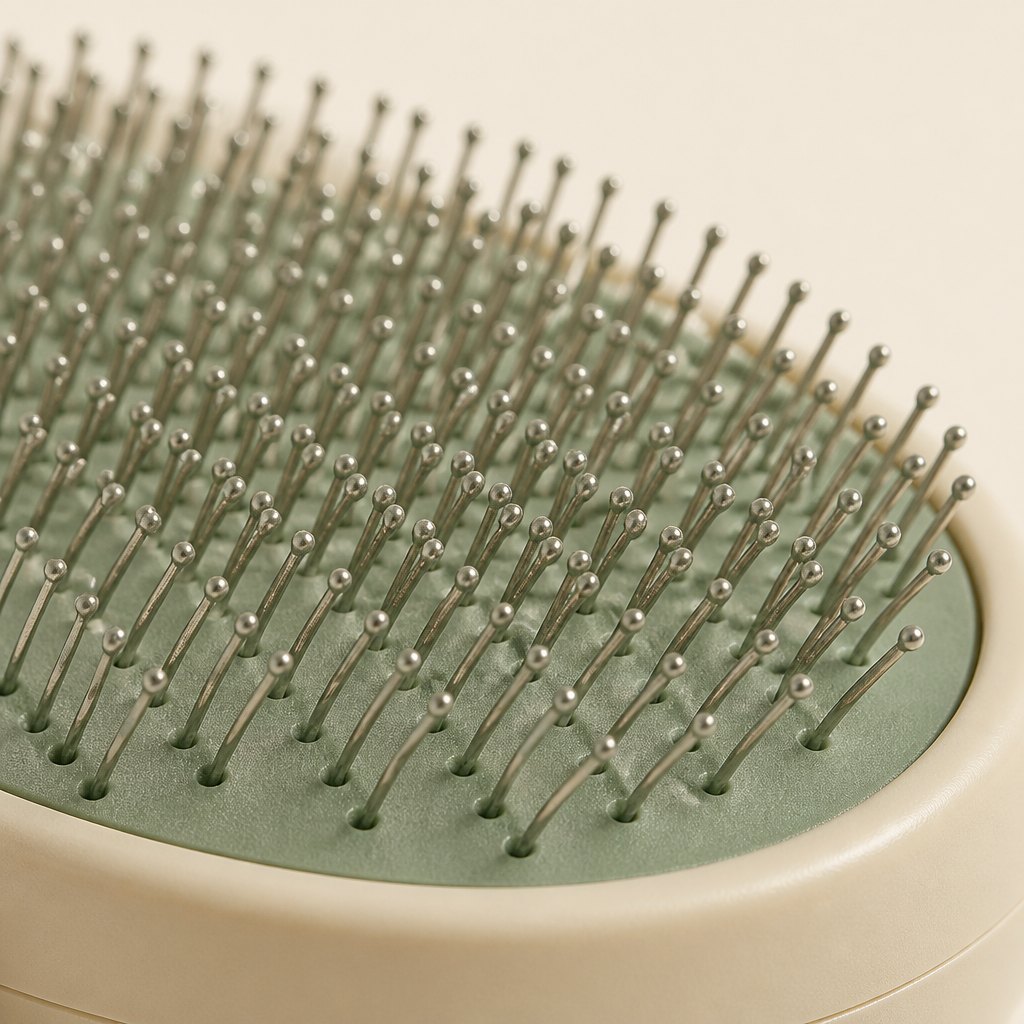 Self-Cleaning Slicker Brush — Material and finish