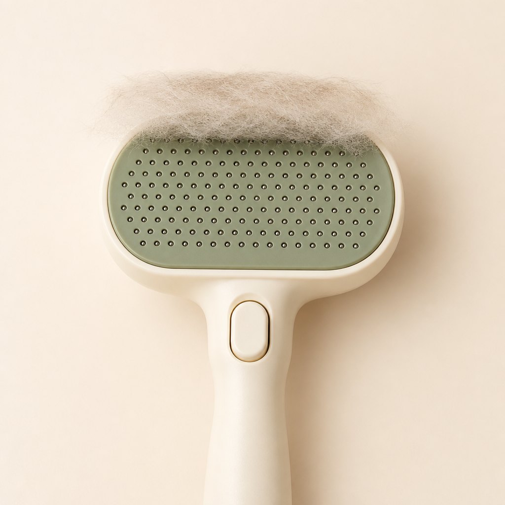 Self-Cleaning Slicker Brush — Parts and reverse