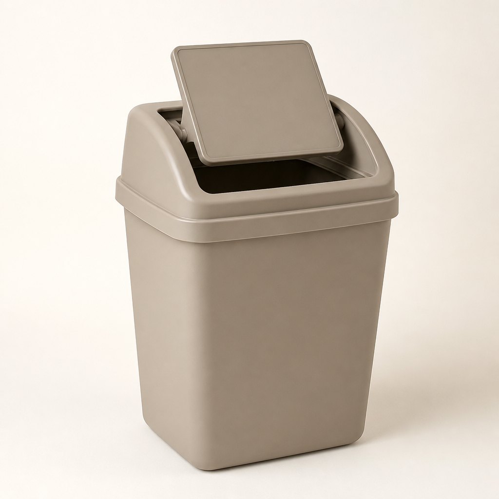 Lidded Cat Litter Waste Bin — Second angle