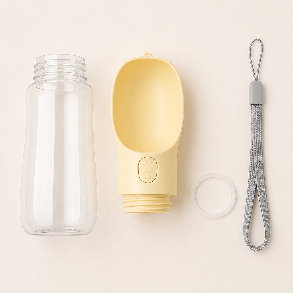 Portable Dog Water Bottle — Parts and reverse
