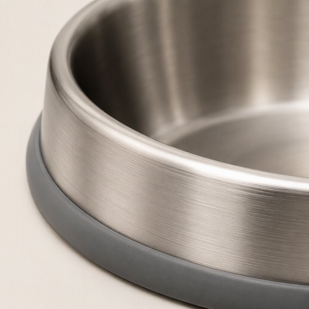 Anti-Slip Stainless Steel Pet Bowl — Material and finish